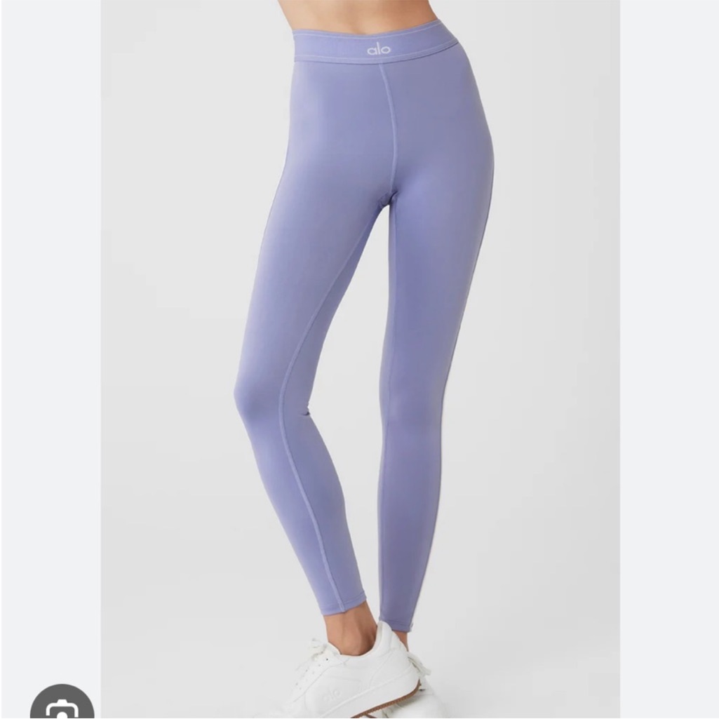 Alo Yoga Airlift High-Waist Suit Up In Lilac Purple Blue Leggings Size S